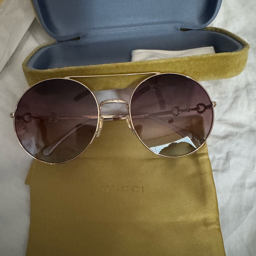 Gucci Gold Sunglasses